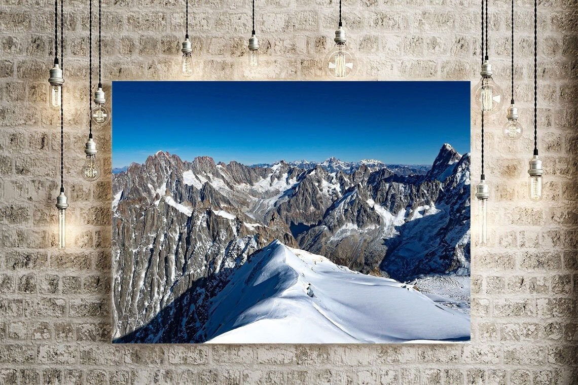 Photographie de Montagne/Photographie Du Massif Mont-Blanc | Haute-Savoie en Couleur Taille Multiple