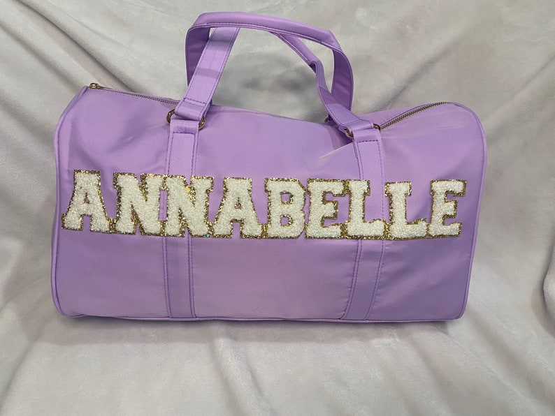 Varsity Letter Duffle Bag Chenille Patch Backpack Letter Etsy