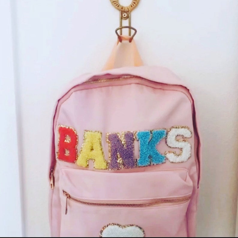 Varsity Letter Duffle Bag Chenille Patch Backpack Letter Etsy