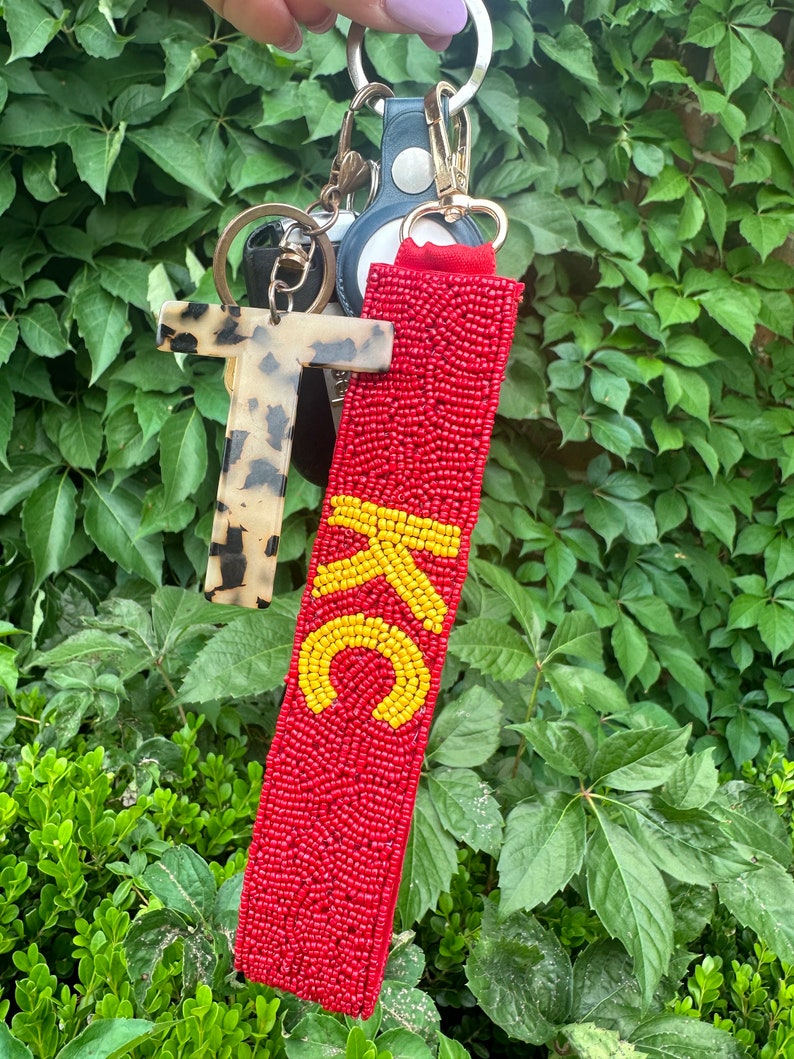 KC Chiefs - Go Taylors Boyfriend - Beaded Wristlet Strap - Beaded KC ...