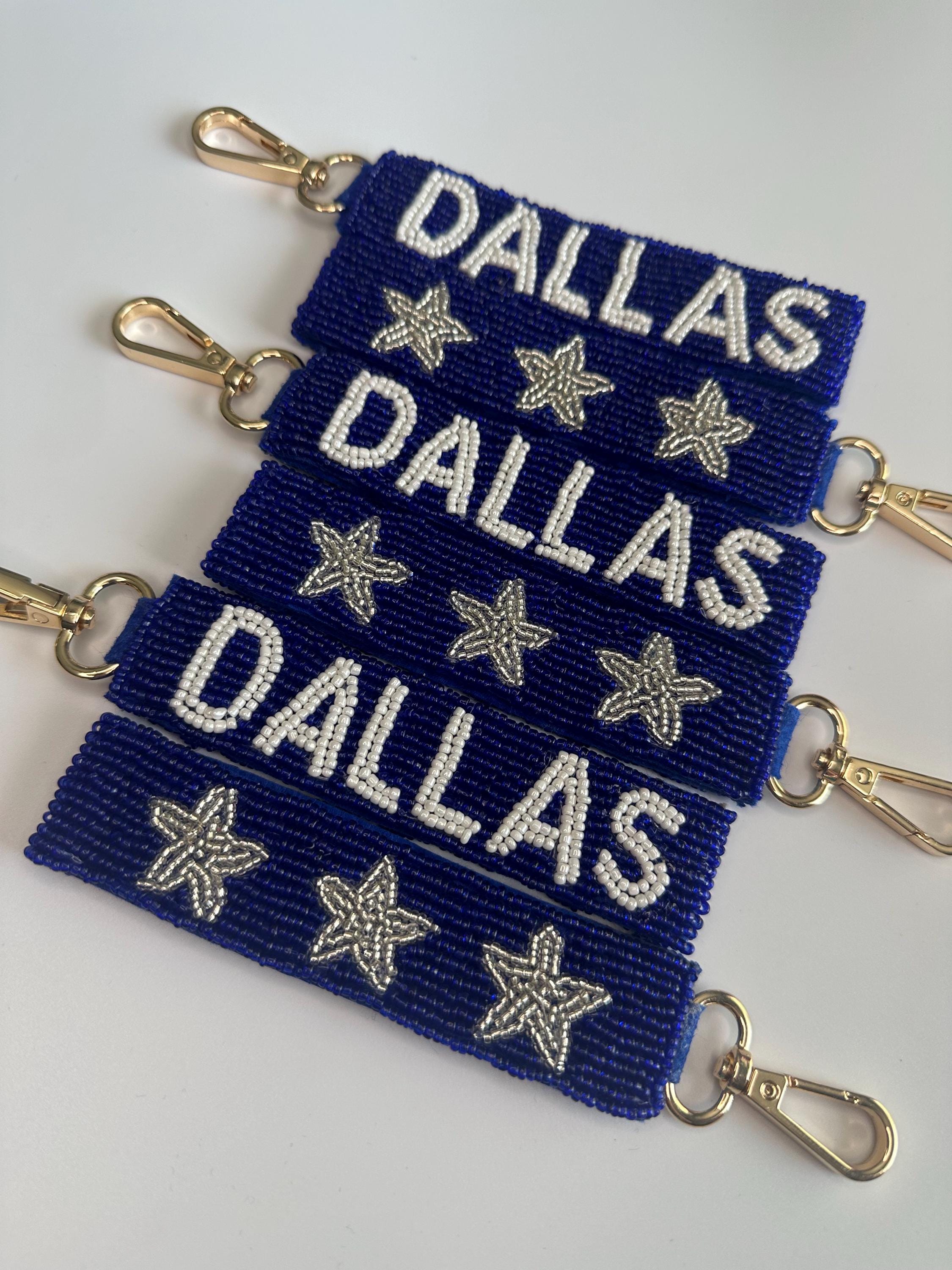 Dallas - Dallas Cowboys - We Dem Boys - Dallas Cowboys Keychain  - Beaded Wristlet Strap - Beaded Dallas Cowboys Key - Beaded Keychain -