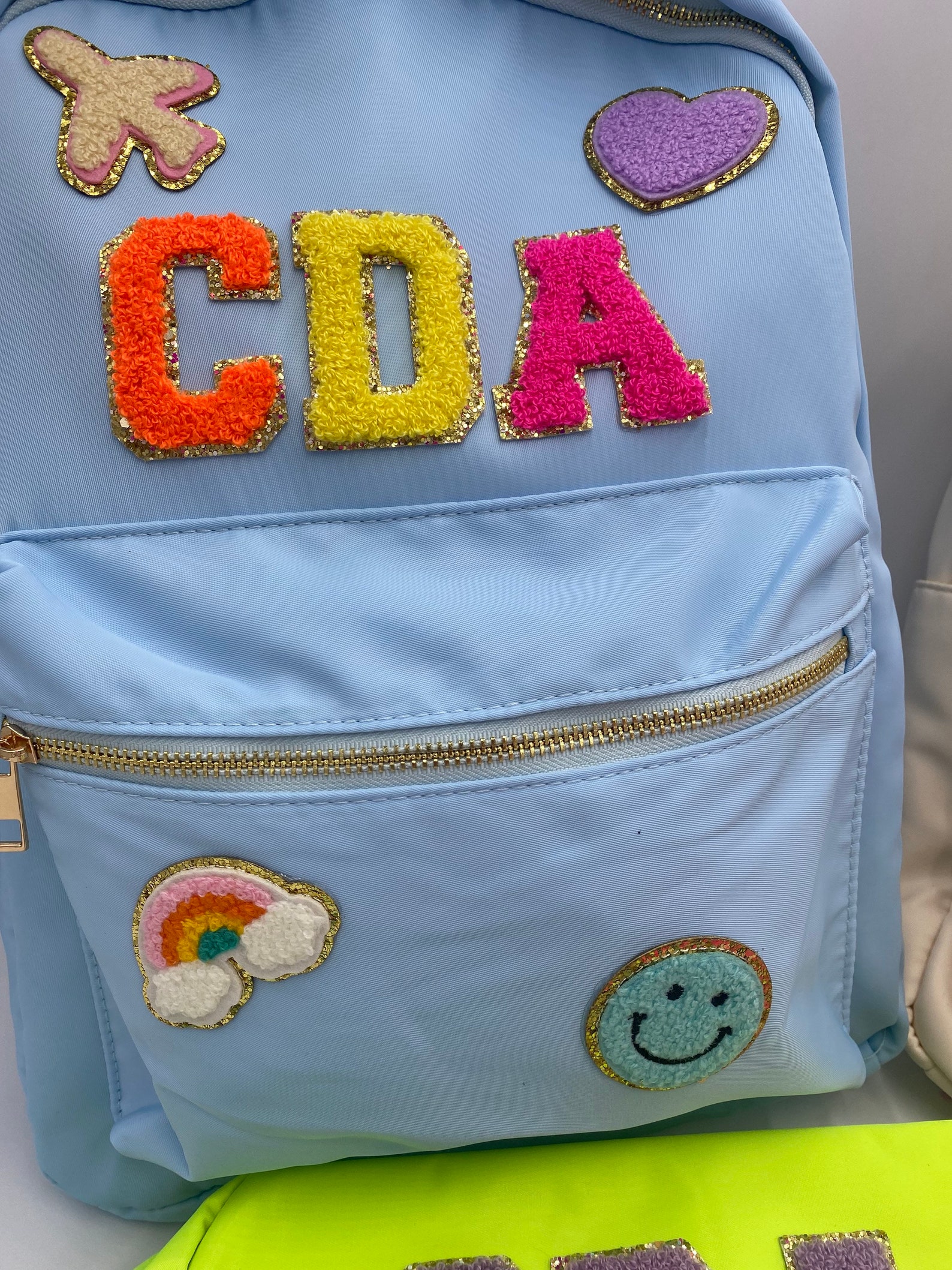 Varsity Letter Duffle Bag Chenille Patch Backpack Letter Etsy