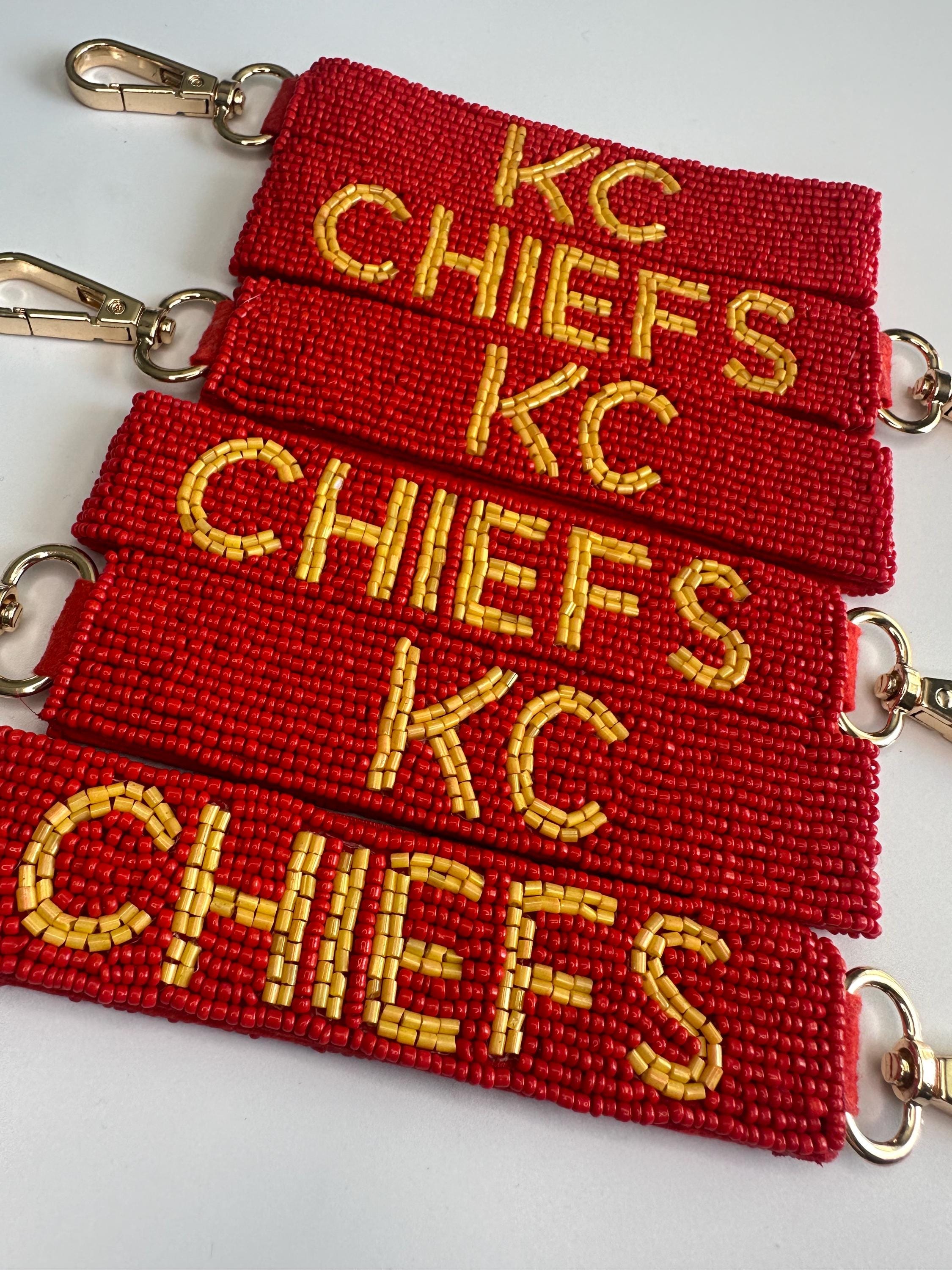 KC Chiefs - Go Taylors Boyfriend - Beaded Wristlet Strap - Beaded KC ...