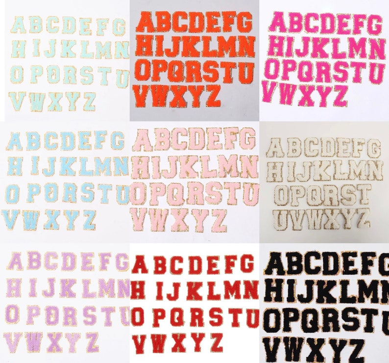 Adhesive Letter Patches Varsity Letter Patches Chenille Etsy