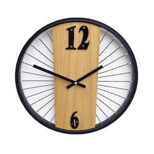 Harlem wall clock, unique loft clock, bicycle wheel, original gift