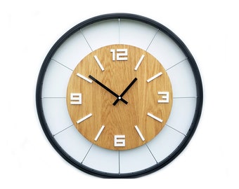 Madison wall clock with a 20-inch black aluminum frame and a 13-inch clock face, an original gift