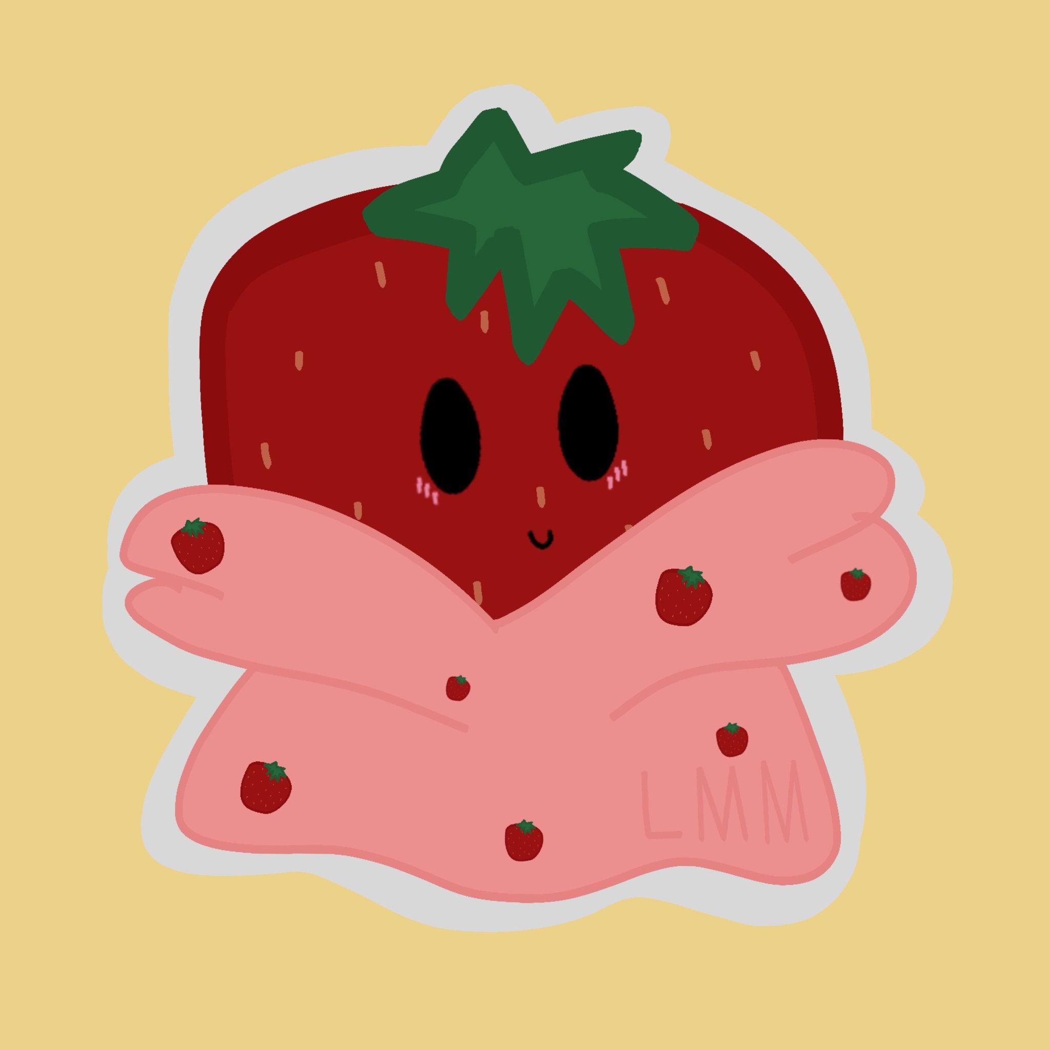 Strawberry Cutie Sticker Decal
