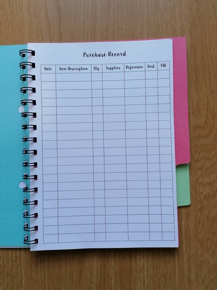 Personalised A5 accounts book Accounting books sales and Etsy