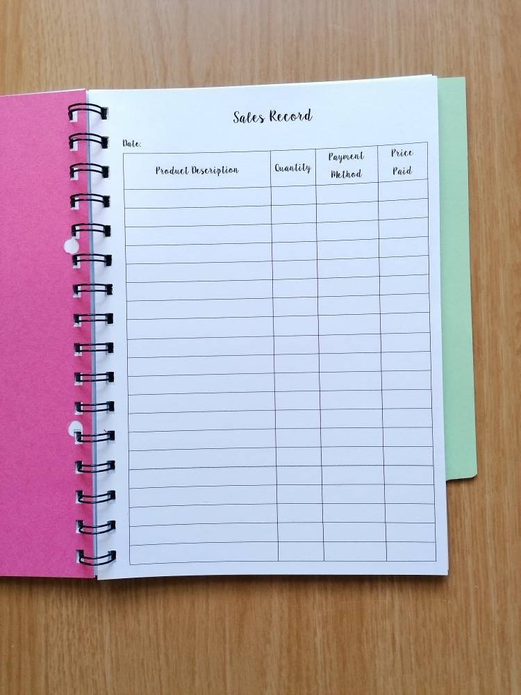 Personalised A5 accounts book Accounting books sales and Etsy