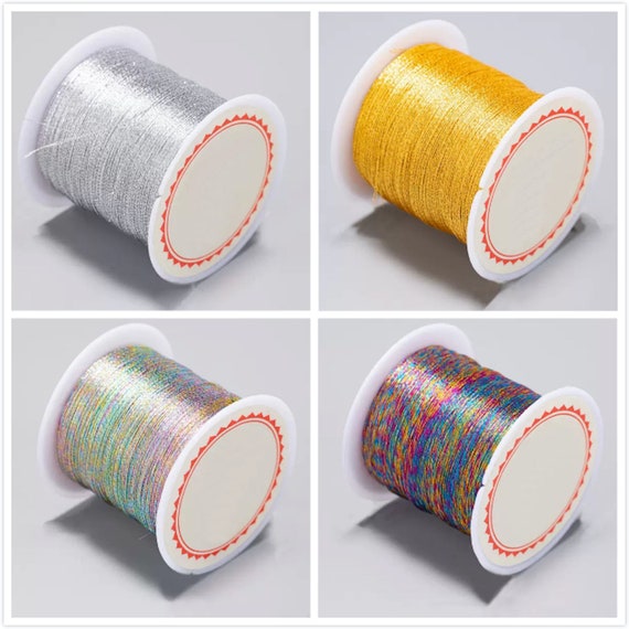 Metallic Embroidery Machine Thread Silver/gold/mix Color Jewelry Thread  Craft String Tinsel String Craft Making Cord 