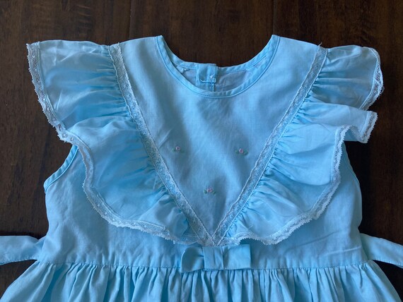 1950s Vintage Light Blue Frock Toddler Dress - image 2