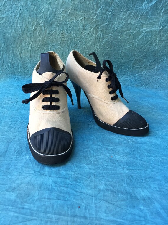 RARE Jean-Paul Gaultier Junior High Heels Sneakers - image 1