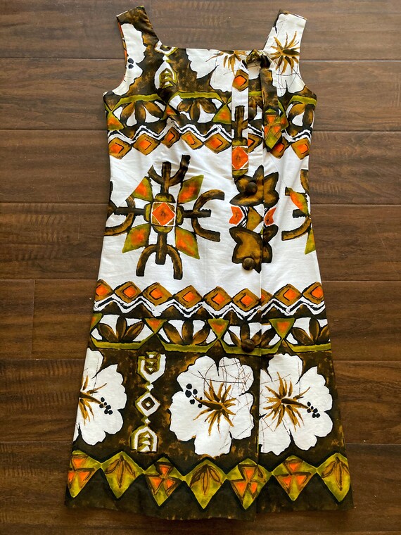1960's Vintage TIKI Hawaiian REEF Dress