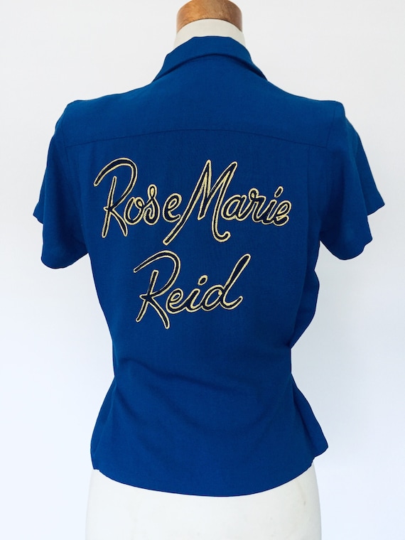 Rare 1950s Bowling shirt women