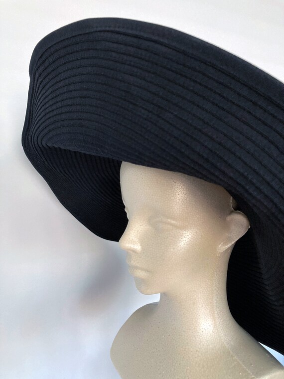 2000s Vintage packable Glamourous Black Hat - image 5