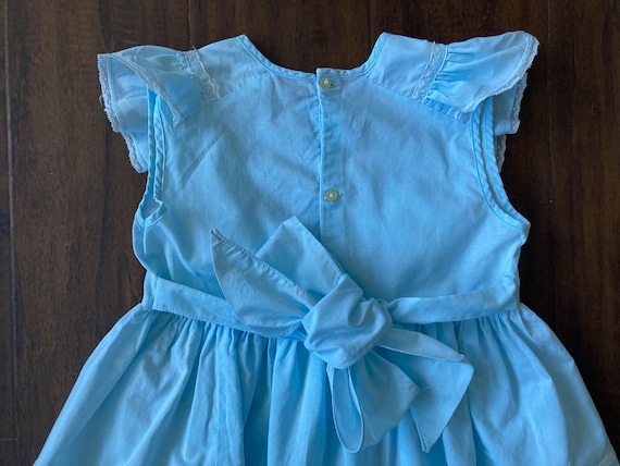 1950s Vintage Light Blue Frock Toddler Dress - image 3