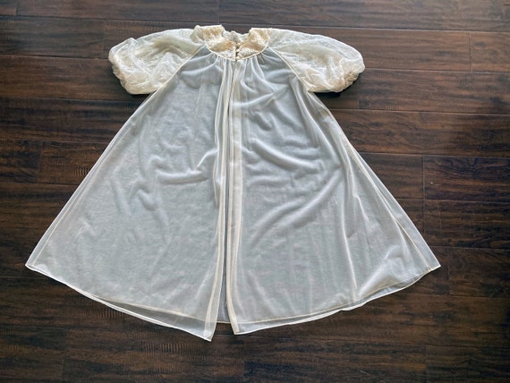 1950s Vintage Chiffon Peignoir from Vanity Fair