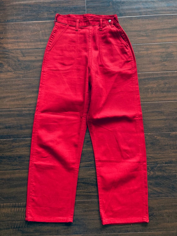 1950s Vintage  Woman Jeans  red denim  from "Blue… - image 2