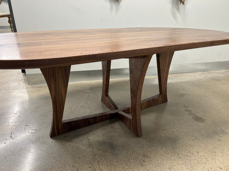 SALERNO Solid Walnut Dining Table. Oval Table. image 2
