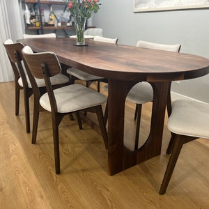 SIENA’ custom made to order; FREE QUOTE; dining table; walnut table; modern table; kitchen decor; oval table; round table; oak table