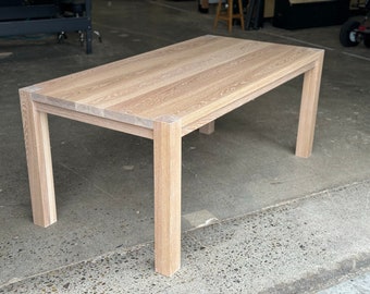 Parsons Dining Table. Solid White Oak