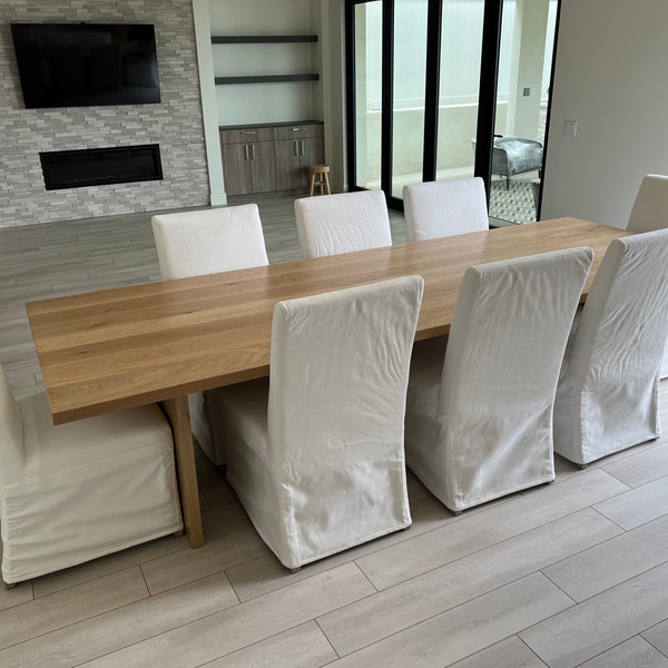 AMALFI’ Solid White Oak | Custom | Made to order | FREE QUOTE | Dining table | Furniture | Modern table | Walnut | Oak | Maple | Ash | Table