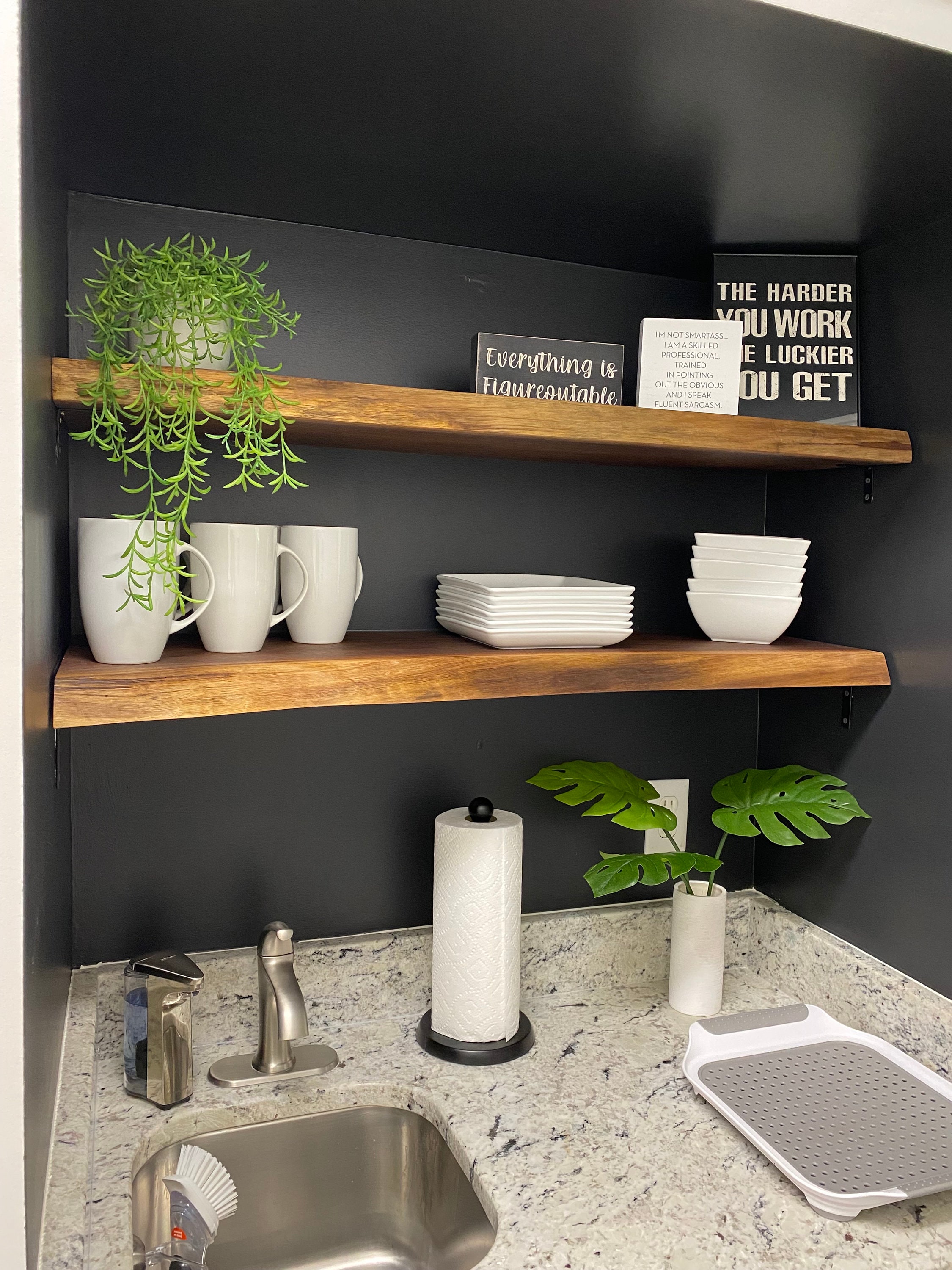 Floating Shelves Custom Made to Order. FREE QUOTE. Walnut Etsy