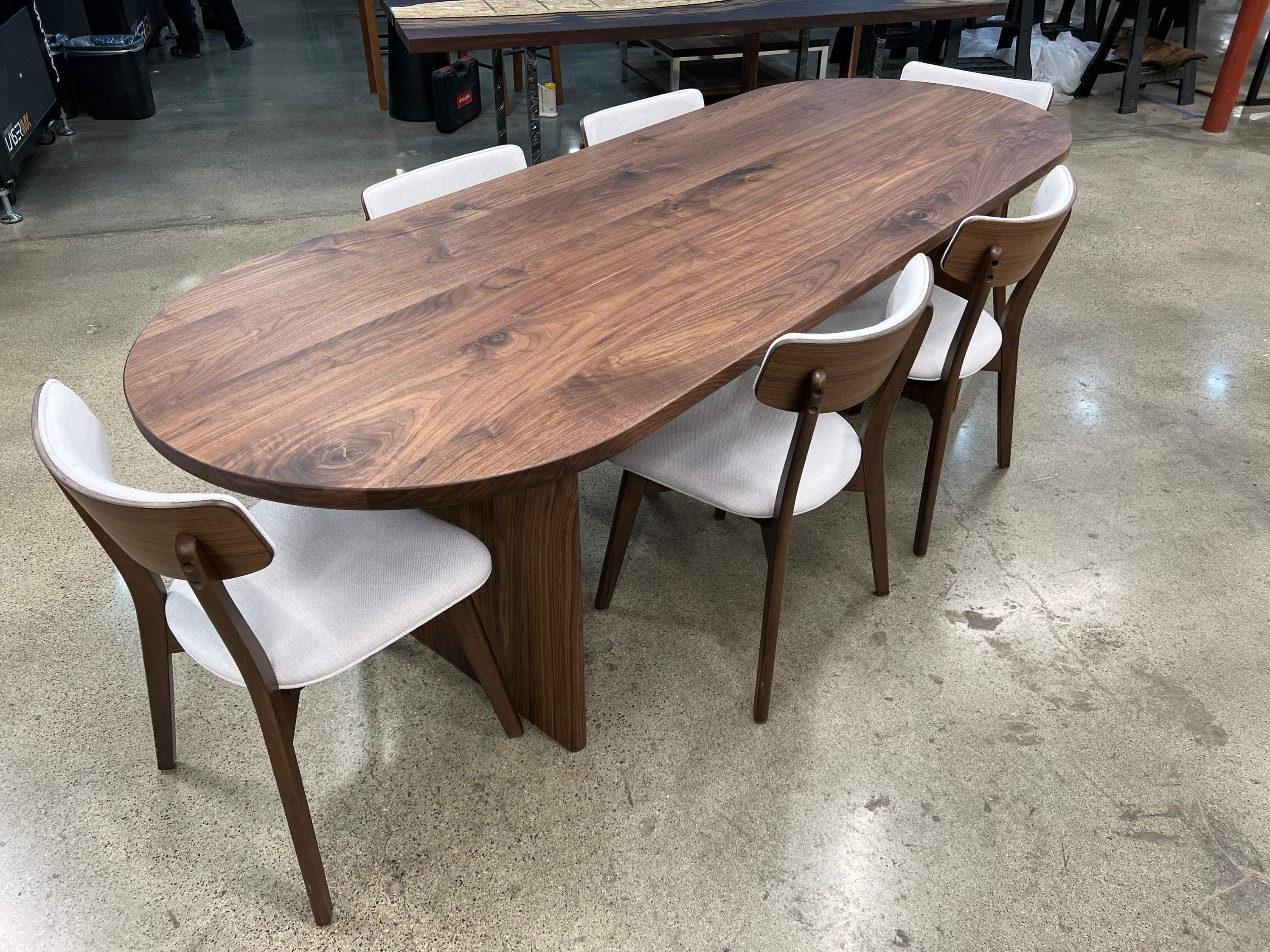 Handcrafted Solid Walnut Oval Dining Table, Custom Design - Etsy