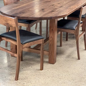 ENZO’ Dining Chair. Solid hardwood chair. Upholstered chair. Walnut/Oak/Maple/Black/Ash (FREE nationwide shipping)
