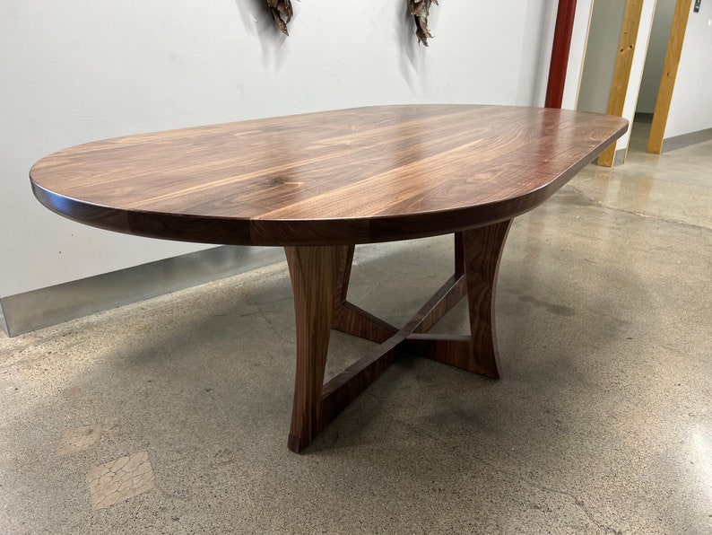 SALERNO Solid Walnut Dining Table. Oval Table. image 5