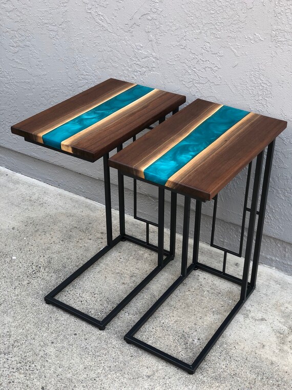 Custom outlet side tables