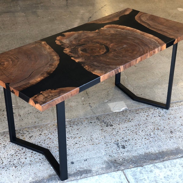 Custom | Made to order | Live Edge Table | Walnut | Modern | River Table | Sale | Epoxy | Resin | Wood | furniture | Decor