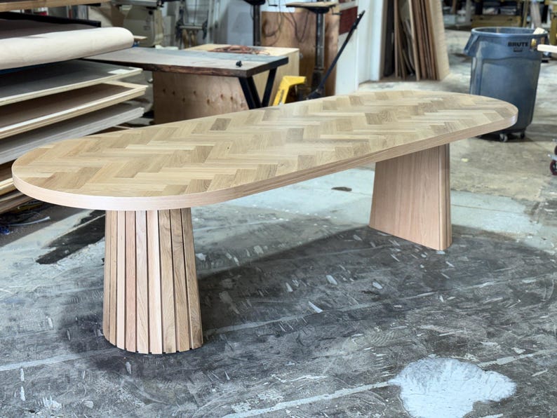 Herringbone Table. Modern Dining Table. Contemporary Table. Dining Set ...