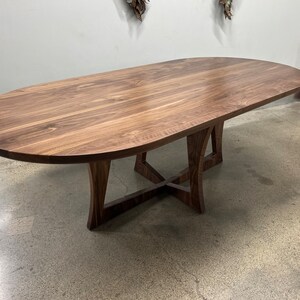 SALERNO Solid Walnut Dining Table. Oval Table. image 6