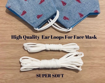 Soft Cotton Spandex Face Mask Ear Loops: Comfortable Elastic String