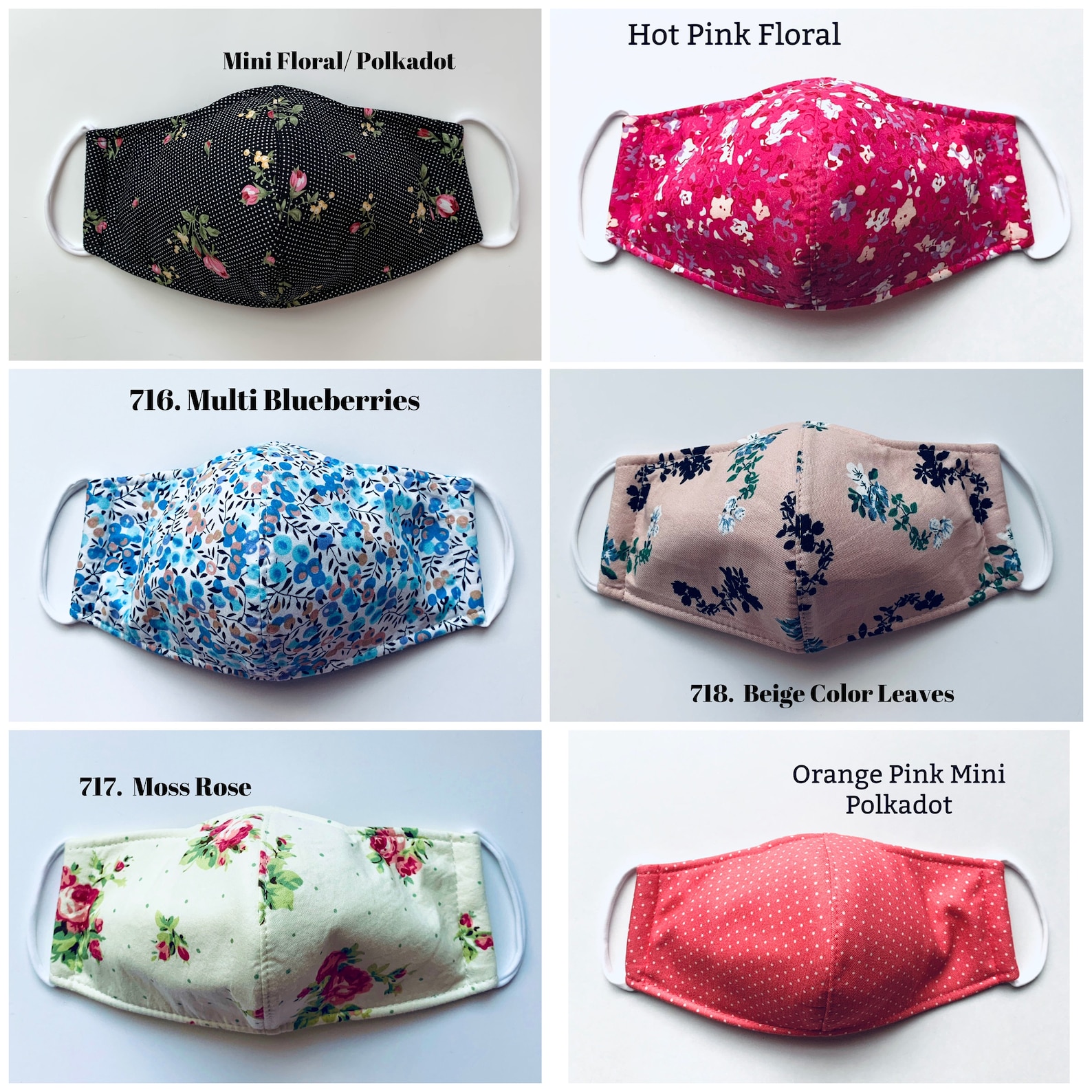 Floral face masks washable face mask mask with filter high etsy
