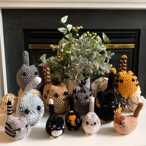 Handmade Crochet Kitten: Amigurumi Cat Plushie - Soft Velvet Yarn