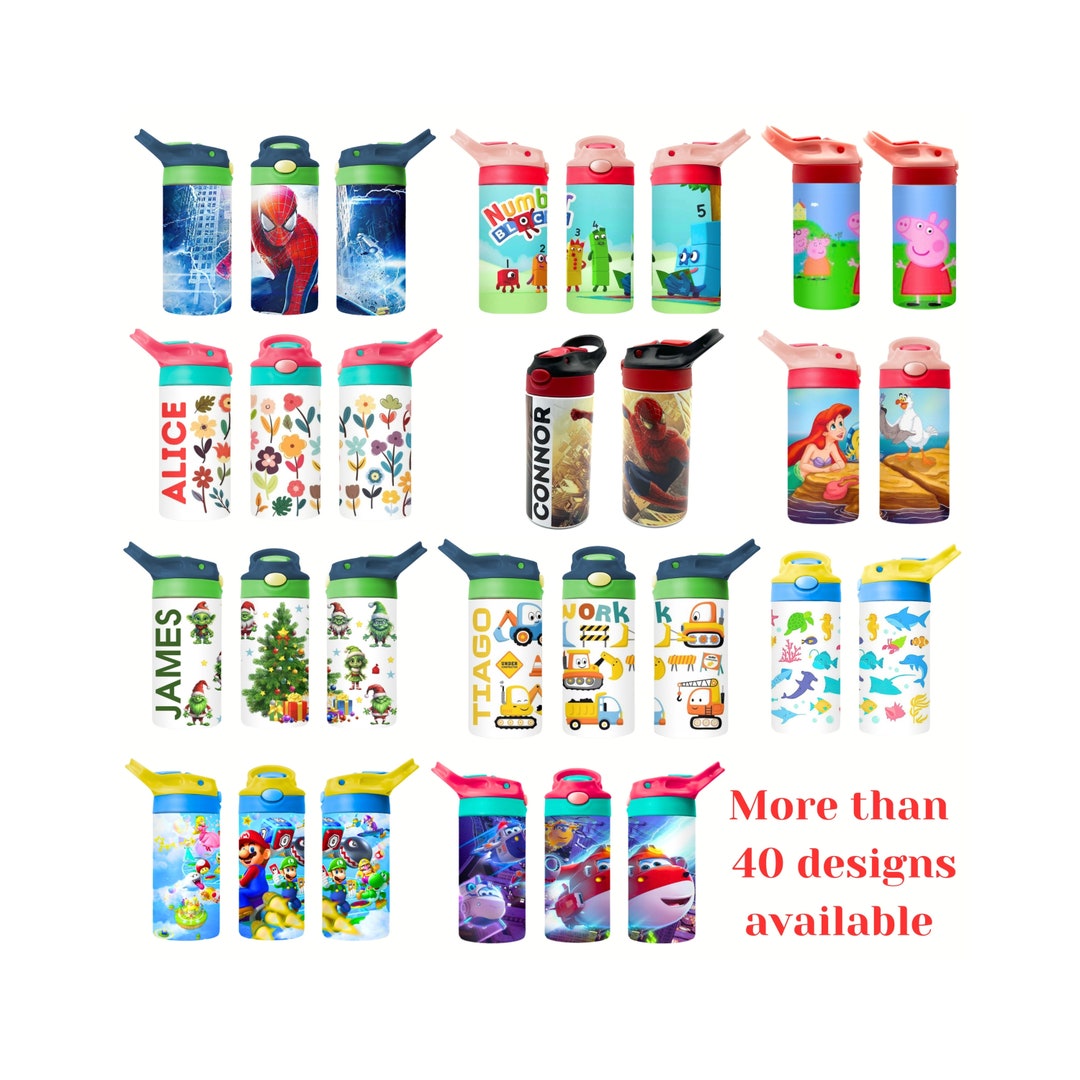 Children Water Bottle, Kids Water Bottle, Kids Tumbler 12 Oz, Super