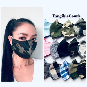 High quality 3-Layers Face Mask with filter in between and reusable. It is very comfy fit. US inventory.