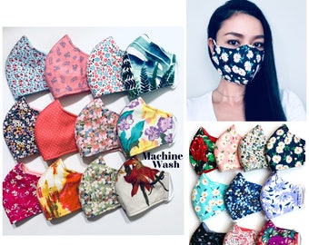 Floral face masks, washable face mask, mask with filter, high quality, cloth mask, US inventory.