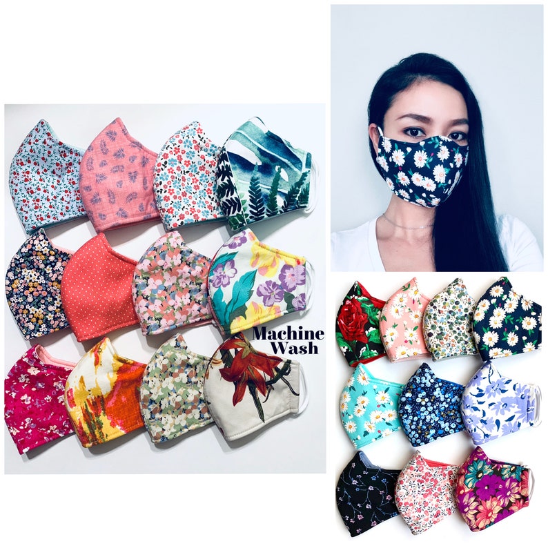 Floral face masks, washable face mask, mask with filter, high quality, cloth mask, US inventory. 