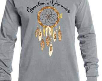 Personalized Grandma Dreamcatcher PNG, Custom Grandchild Names (Digital Download)