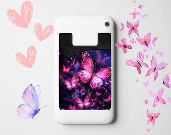Butterfly Phone Wallet Designs, Animal Sublimation Art (SVG, PNG)