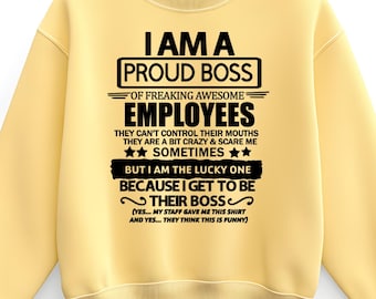 proud boss awesome employees shirt multiple color. sublimation, Png, SVG, PDF instant download file