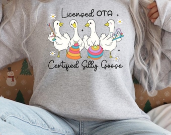 OTA Certified Silly Goose PNG SVG, Occupational Therapy Gift (Digital Files)