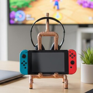 Handmade Copper Pipe Controller & Headset Stand