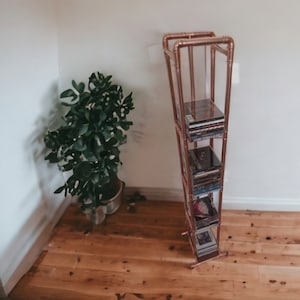 Handmade, copper pipe, CD tower, Holder stand, rack freestanding, choice of 25. 50. 75 or 100, cd stand,  industrial style, 15mm,