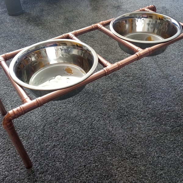 Pipe Dog Bowl Stand Etsy