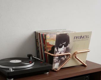 Handmade Copper Vinyl Record Display: Music Lover Gift