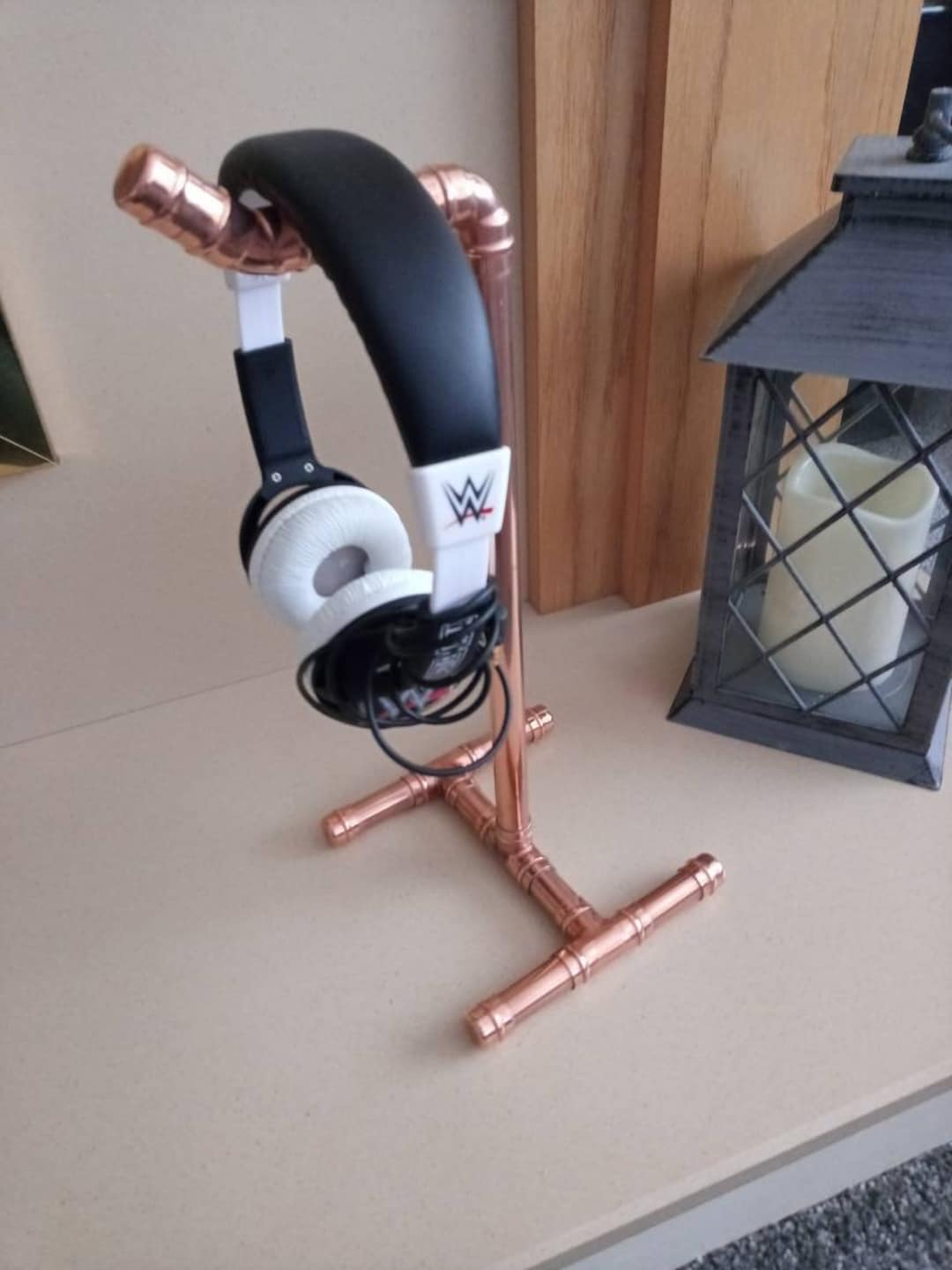 Handmade Copper Pipe Headphone Stand/ Holder, Made From 15mm Copper